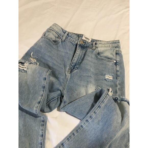 Insane Gene High Rise Destroyed Loose Straight Jeans Size 9/28 - Picture 5 of 14